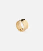 Cainte Gold Hammered Ring 12MM