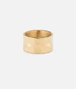 Cainte Gold Hammered Ring 12MM