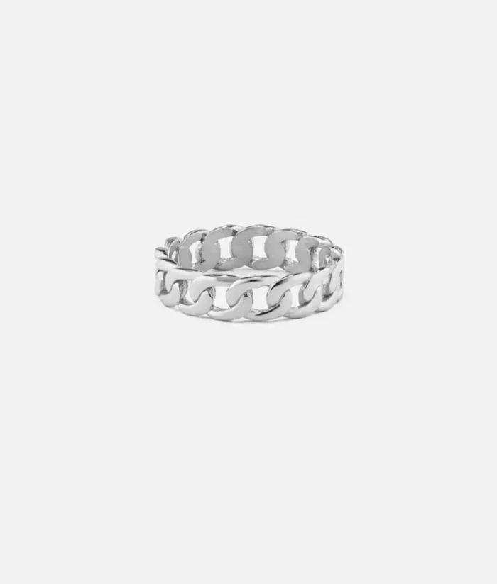 Cainte Silver Cuban Ring