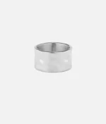 Cainte Silver Hammered Ring 12MM