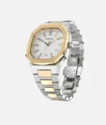 Cainte Claude Two Tone Watch White