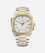 Cainte Claude Two Tone Watch White